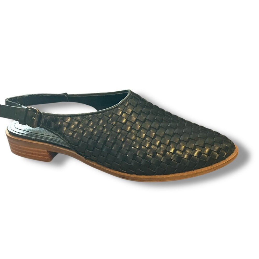 Kelsi Dagger Black Woven Mules